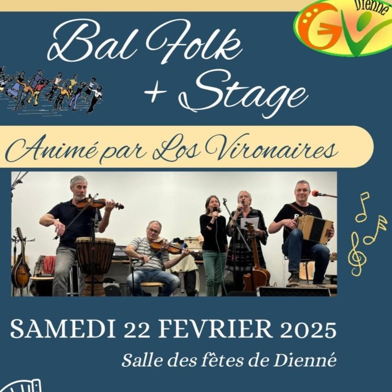 BAL FOLK AVEC L’ASSOCIATION GYMNASTIQUE VOLONTAIRE DE DIENNÉ